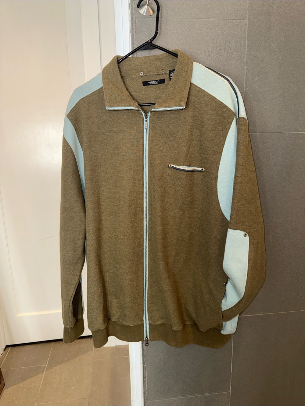 Vintage Mondo di Marco Y2K Colorblock Zip Track Men’s Jacket 2XT